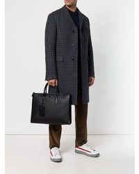 Мужская черная кожаная большая сумка от Prada