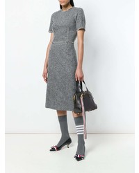 Черная кожаная большая сумка от Thom Browne