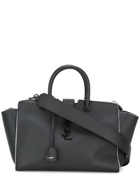 Черная кожаная большая сумка от Saint Laurent
