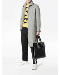 Мужская черная кожаная большая сумка от Fendi