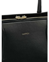 Черная кожаная большая сумка от Lanvin