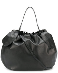 Черная кожаная большая сумка от Simone Rocha