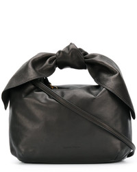 Черная кожаная большая сумка от Simone Rocha
