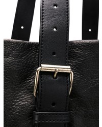 Черная кожаная большая сумка от Ann Demeulemeester