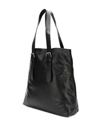 Черная кожаная большая сумка от Ann Demeulemeester