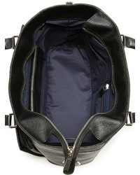 Черная кожаная большая сумка от Tumi