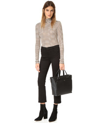 Черная кожаная большая сумка от Tumi