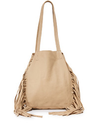 Черная кожаная большая сумка от Cleobella