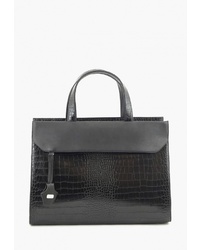 Черная кожаная большая сумка от Solo