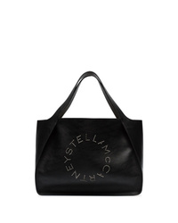 Черная кожаная большая сумка от Stella McCartney