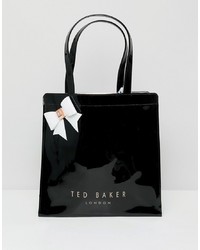 Черная кожаная большая сумка от Ted Baker