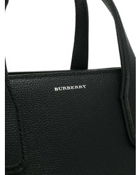 Черная кожаная большая сумка от Burberry