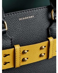 Черная кожаная большая сумка от Burberry