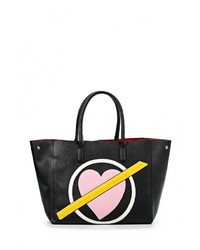 Черная кожаная большая сумка от Tom &amp; Eva