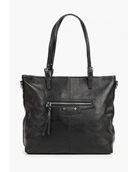 Черная кожаная большая сумка от Trendy Bags