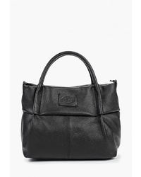 Черная кожаная большая сумка от Trevor