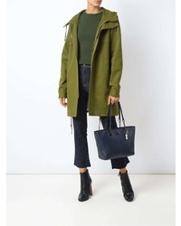 Черная кожаная большая сумка от Coach