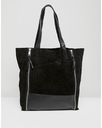 Черная кожаная большая сумка от Urbancode