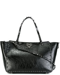Черная кожаная большая сумка от Valentino Garavani