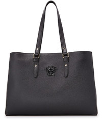 Черная кожаная большая сумка от Versace