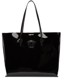 Черная кожаная большая сумка от Versace