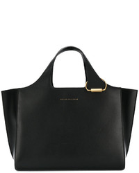 Черная кожаная большая сумка от Victoria Beckham
