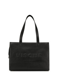 Черная кожаная большая сумка от Visone