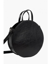 Черная кожаная большая сумка от Vita