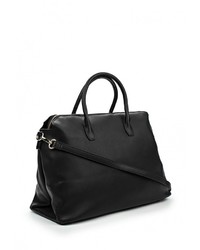 Черная кожаная большая сумка от Vitacci