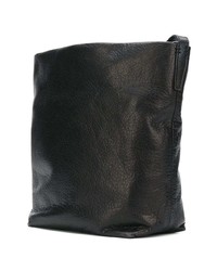 Черная кожаная большая сумка от Ann Demeulemeester