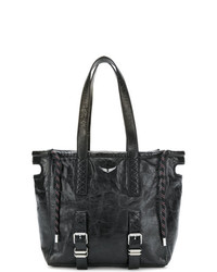 Черная кожаная большая сумка от Zadig & Voltaire