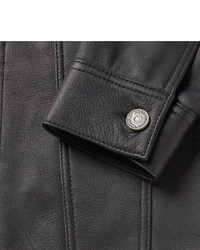 Мужская черная кожаная джинсовая куртка от Marc by Marc Jacobs