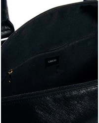 Мужская черная кожаная дорожная сумка от Asos