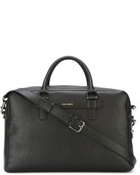 Мужская черная кожаная дорожная сумка от Dolce & Gabbana