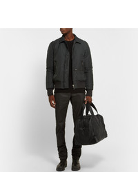 Мужская черная кожаная дорожная сумка от Alexander Wang