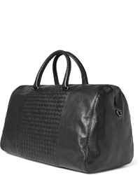 Мужская черная кожаная дорожная сумка от Bottega Veneta