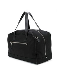 Мужская черная кожаная дорожная сумка от Moschino