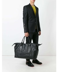 Мужская черная кожаная дорожная сумка от Zanellato