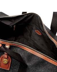Мужская черная кожаная дорожная сумка от Mulberry