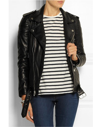 Женская черная кожаная косуха от BLK DNM