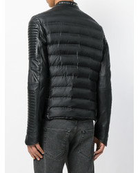 Мужская черная кожаная косуха от Philipp Plein