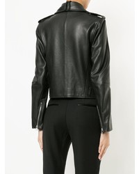 Женская черная кожаная косуха от Dion Lee