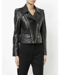 Женская черная кожаная косуха от Dion Lee