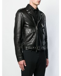 Мужская черная кожаная косуха от DSQUARED2