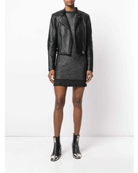 Женская черная кожаная косуха от Alexander Wang