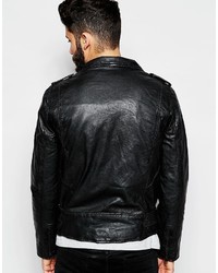 Мужская черная кожаная косуха от Schott