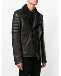 Мужская черная кожаная косуха от Philipp Plein