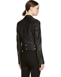 Женская черная кожаная косуха от BLK DNM