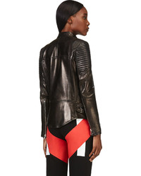 Женская черная кожаная косуха от Givenchy