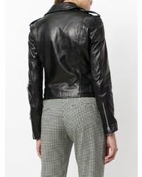 Женская черная кожаная косуха от Manokhi